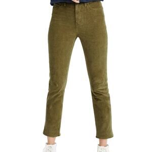 Madewell Classic Straight Jeans Corduroy Edition Straight Leg Jeans Green 28"